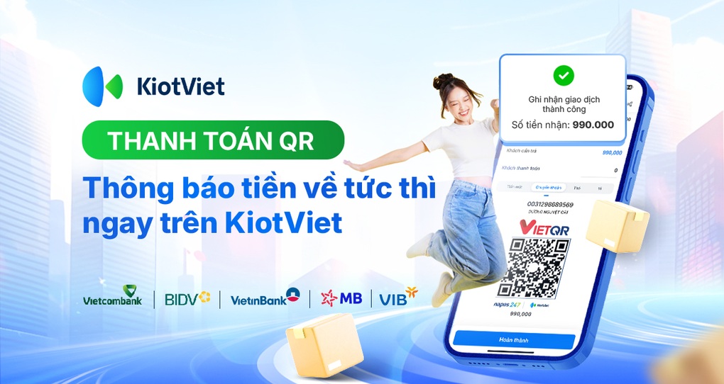 Khách hàng KiotViet nhận thông báo thanh toán QR trực tiếp từ các ngân hàng lớn - 1 Khách hàng KiotViet nhận thông báo thanh toán QR trực tiếp từ các ngân hàng lớn - 1