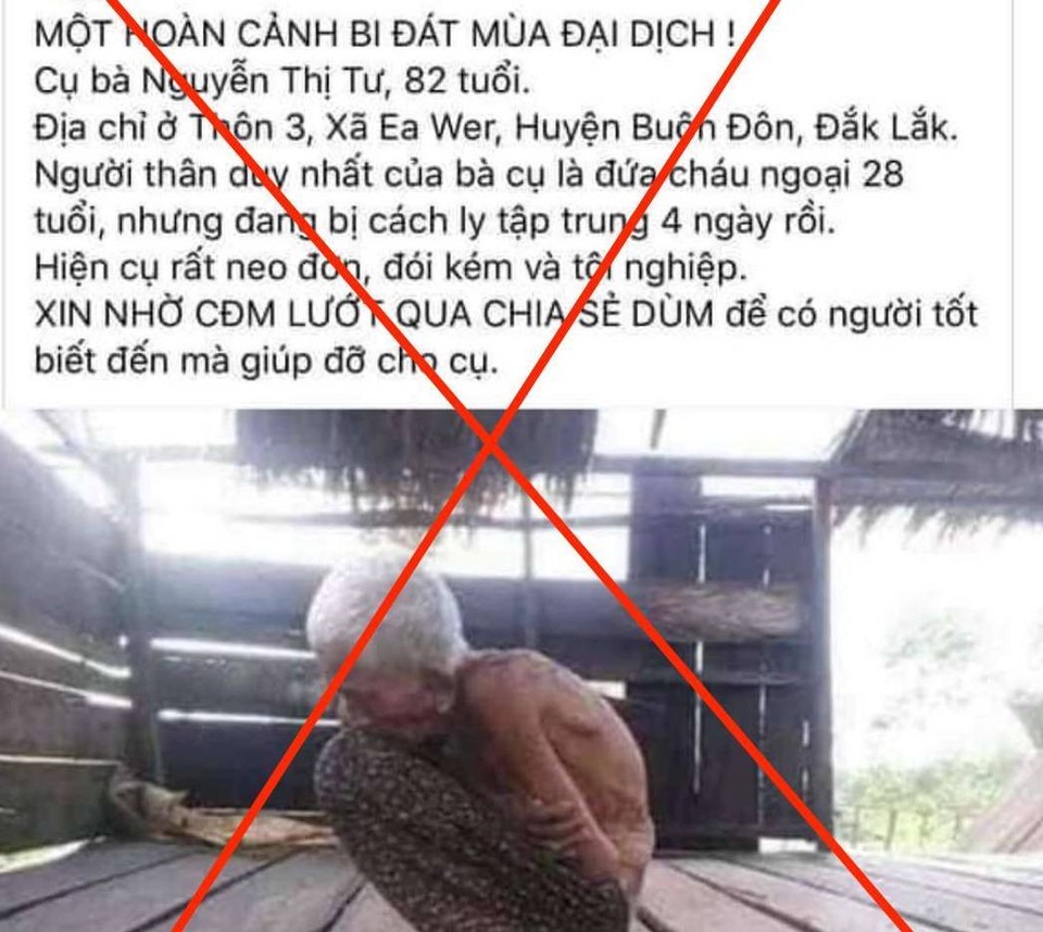 Thông tin cụ bà đói kém bi đát giữa mùa dịch là bịa đặt - 1 Thông tin cụ bà đói kém bi đát giữa mùa dịch là bịa đặt - 1