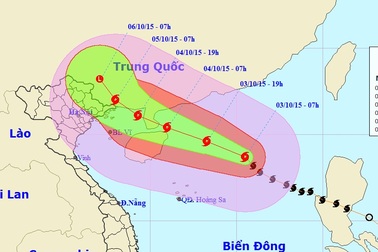 Bão số 4 có thể mạnh thêm, đêm mai nhiều tỉnh Bắc Bộ mưa to