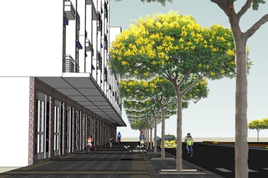 Xây dựng tuyến đường đầu tiên có mái che hành lang đi bộ