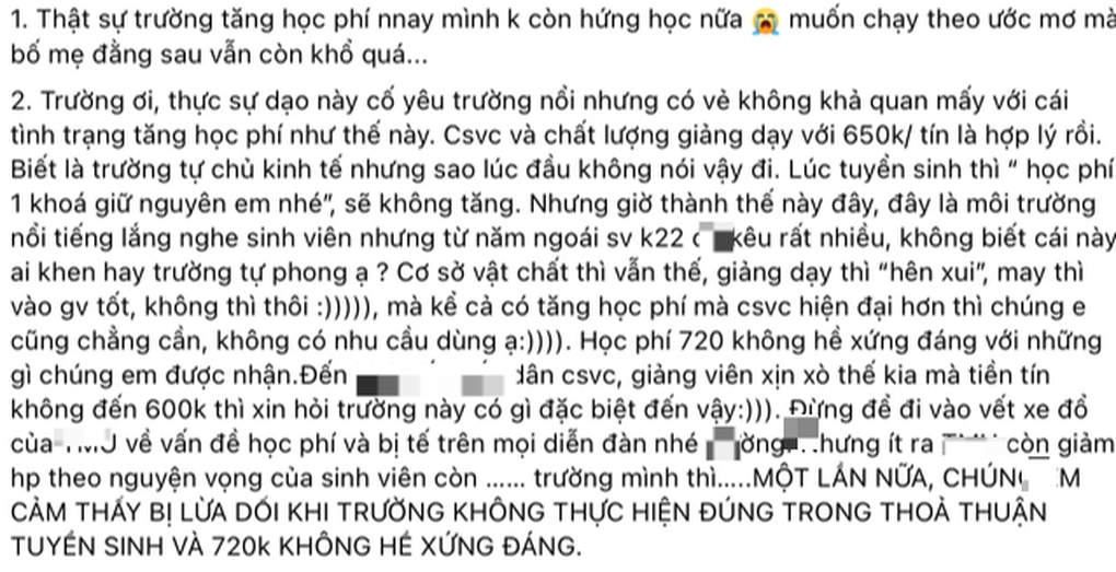 Sinh viên ĐH Hà Nội ầm ầm phản đối, muốn nghỉ học vì học phí tăng - 1