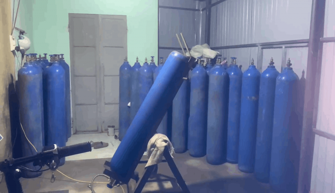 Phát hiện kho sang chiết “khí cười” lớn ở Quảng Nam. Ảnh: Xuân Mai