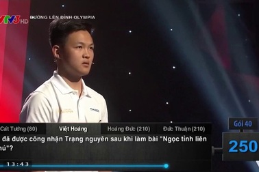 Việt Hoàng thể hiện ở phần thi Về đích