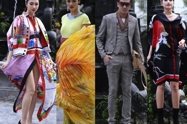 Dàn mẫu đình đám mở màn Tuần lễ Thời trang Việt Nam - Italia