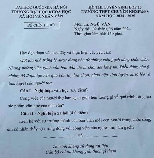 10वीं कक्षा के छात्र स्कूल गेट पर फूट-फूट कर रो पड़े और परीक्षा के सवालों ने विवाद खड़ा कर दिया - 3 Học sinh thi lớp 10 òa khóc giữa cổng trường và những đề thi gây tranh cãi - 3