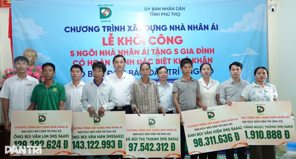 Khởi công 5 ngôi nhà Nhân ái tặng 5 hộ nghèo tỉnh Phú Thọ - 2 Khởi công 5 ngôi nhà Nhân ái tặng 5 hộ nghèo tỉnh Phú Thọ - 2