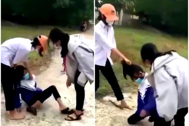 Nữ sinh đánh bạn dã man, bắt quỳ xin lỗi: Huyện chỉ đạo công an xác minh