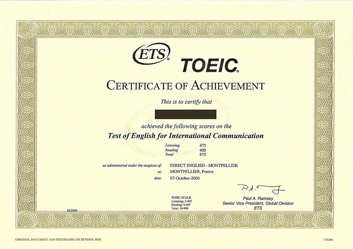 Bị khởi tố vì mua chứng chỉ tiếng Anh TOEIC giả trên mạng - 1 Bị khởi tố vì mua chứng chỉ tiếng Anh TOEIC giả trên mạng - 1