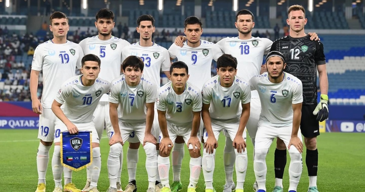 U23 Uzbekistan dẫn đầu bảng D giải U23 châu Á 2024 (Ảnh: UFA).