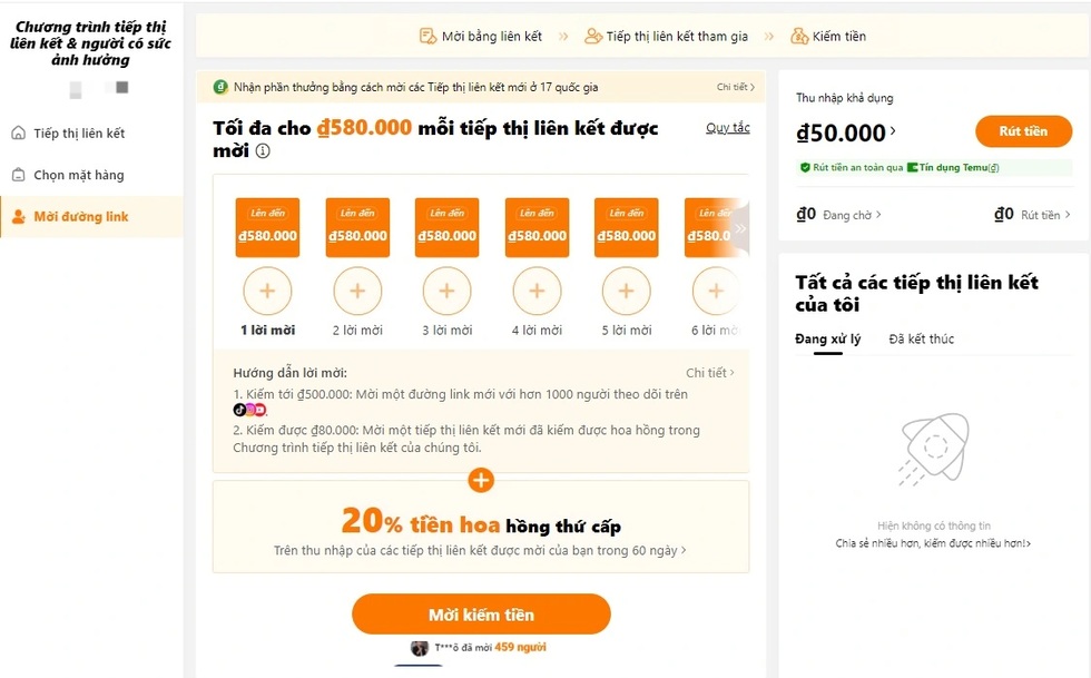 Chiêu trò giảm giá 90%, trả hoa hồng khủng của Temu khi đổ bộ Việt Nam - 1 Chiêu trò giảm giá 90%, trả hoa hồng khủng của Temu khi đổ bộ Việt Nam - 1