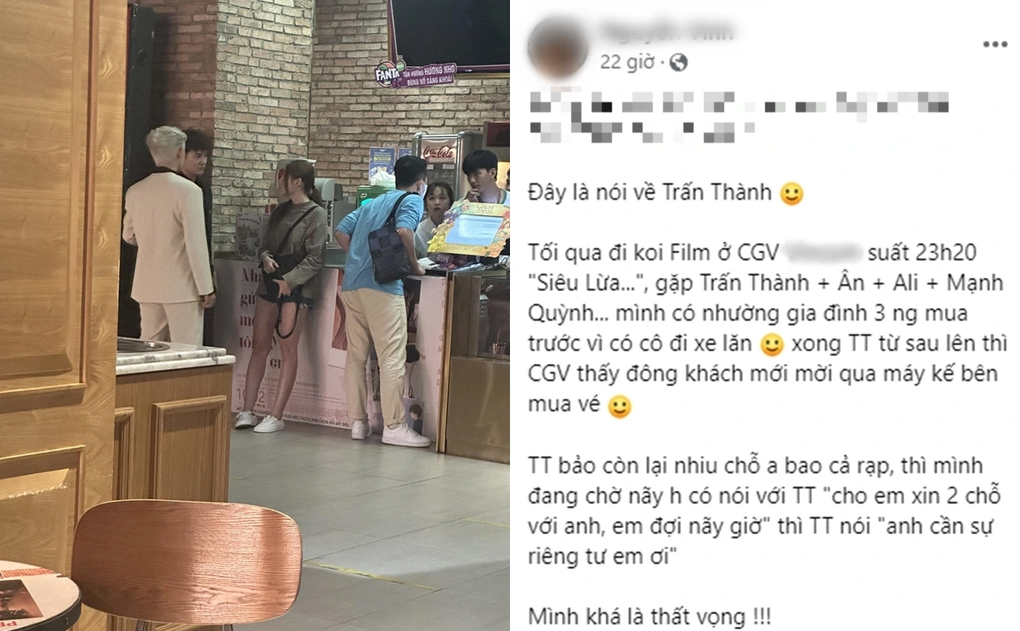 Trấn Thành bao rạp phim khiến khán giả không mua được vé: Rạp CGV nói gì? - 1 Trấn Thành bao rạp phim khiến khán giả không mua được vé: Rạp CGV nói gì? - 1