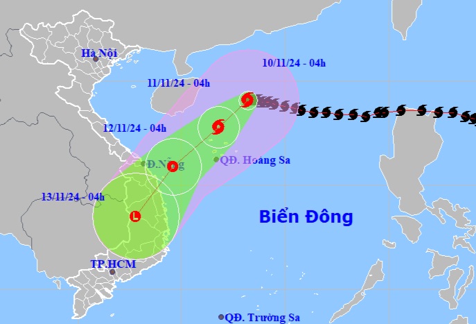 Vì sao bão Yinxing bị bẻ gập hướng đi, tiến vào vùng biển miền Trung? - 1