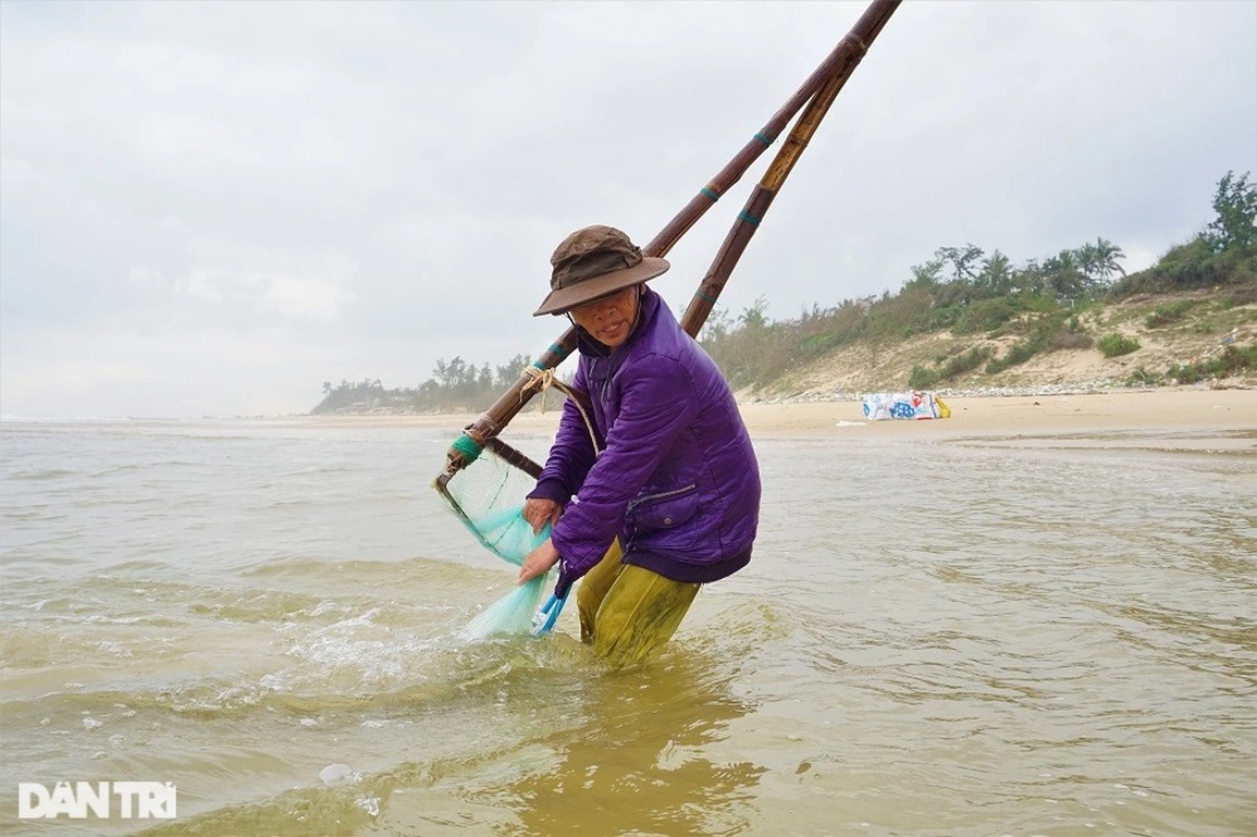 Gần Tết, ngư dân rủ nhau lội ngược sóng, lọc cát thu lộc biển - 12 Gần Tết, ngư dân rủ nhau lội ngược sóng, lọc cát thu lộc biển - 12
