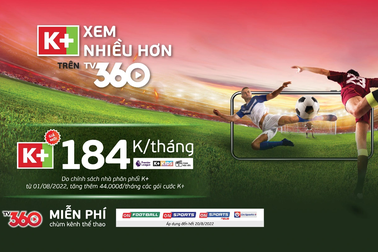 Gói K+ trên TV360 sẽ áp dụng giá mới