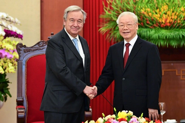 Tổng Bí thư Nguyễn Phú Trọng tiếp Tổng Thư ký Liên hợp quốc