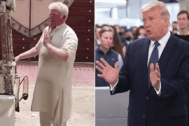 Người bán kem được ví như "bản sao" của ông Trump