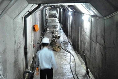 Hình ảnh bên trong hầm đập thủy điện Sông Tranh 2 