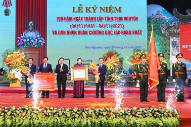 Thái Nguyên kỷ niệm 190 năm thành lập, nhận Huân chương Độc lập hạng Nhất