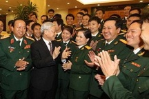 Tổng Bí thư tiếp đoàn đại biểu thanh niên quân đội