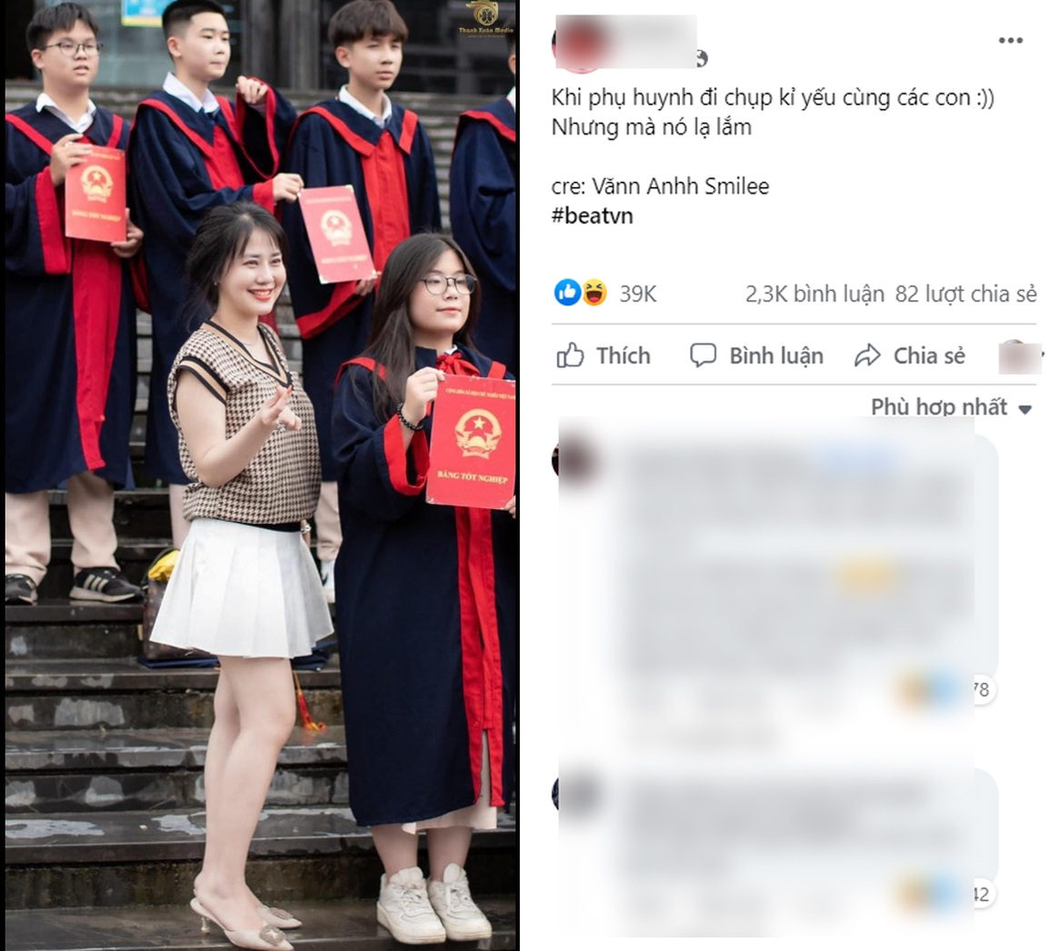 Chụp ké ảnh kỷ yếu, bà mẹ ở Quảng Ninh gây sốt vì nhan sắc xinh đẹp - 1 Chụp ké ảnh kỷ yếu, bà mẹ ở Quảng Ninh gây sốt vì nhan sắc xinh đẹp - 1