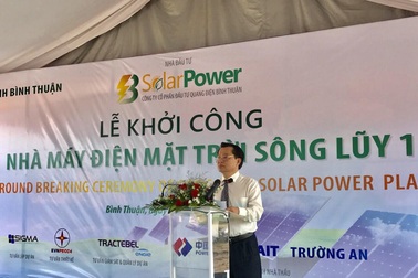 Khởi công dự án điện mặt trời Sông Luỹ gần 1000 tỉ đồng
