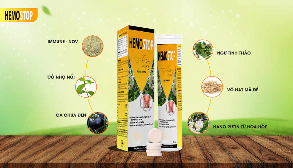 Viên sủi HemoStop - Giải pháp từ thảo dược hỗ trợ bệnh nhân bị trĩ - 2 Viên sủi HemoStop - Giải pháp từ thảo dược hỗ trợ bệnh nhân bị trĩ - 2