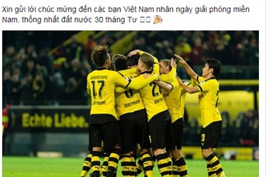 Dortmund gửi lời chúc tới Việt Nam nhân ngày 30/4