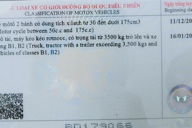 Việt Nam sử dụng mẫu Giấy phép lái xe mới in mã quét QR