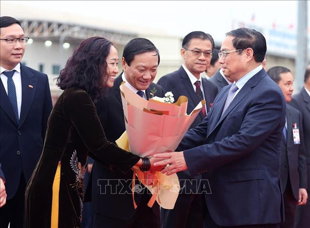 Lễ đón chính thức Thủ tướng Phạm Minh Chính tại Phủ Thủ tướng Lào - 6 Lễ đón chính thức Thủ tướng Phạm Minh Chính tại Phủ Thủ tướng Lào - 6