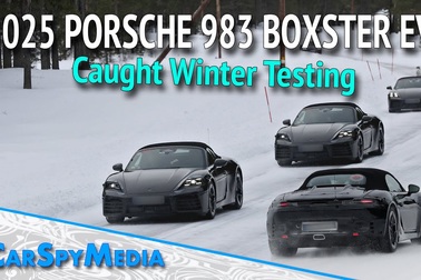 Porsche 983 Boxster EV 2025 trên đường chạy thử