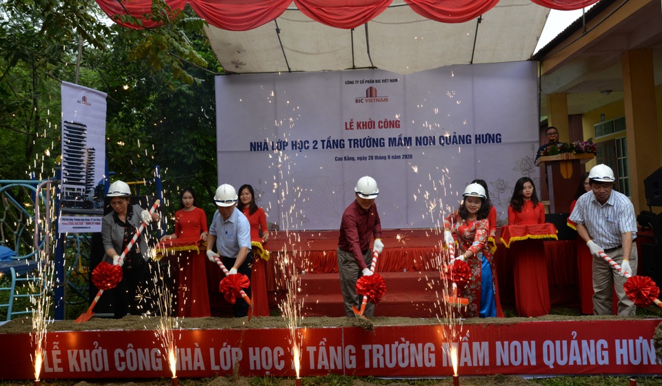 BIC Việt Nam tài trợ xây dựng trường mầm non Quảng Hưng - 1 BIC Việt Nam tài trợ xây dựng trường mầm non Quảng Hưng - 1