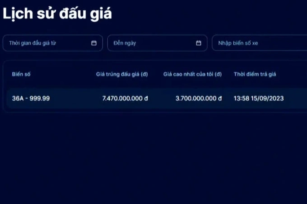 Biển số ngũ quý 9 Thanh Hóa được chốt giá hơn 7,4 tỷ đồng - 1 Biển số ngũ quý 9 Thanh Hóa được chốt giá hơn 7,4 tỷ đồng - 1