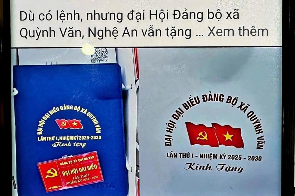 Xã lên tiếng về quà tặng đại biểu dự đại hội dù có lệnh dừng - 1 Xã lên tiếng về quà tặng đại biểu dự đại hội dù có lệnh dừng - 1