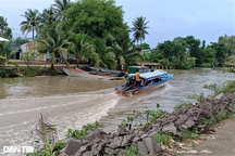Gia cố các điểm sạt lở đường vào chùa có tượng Phật cao nhất miền Tây