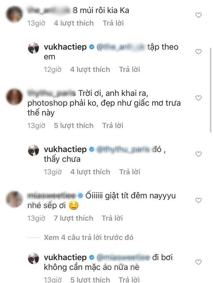 Vũ Khắc Tiệp khoe cơ bụng 6 múi, nhưng lại bị chính bạn bè lại nghi dùng thủ thuật chỉnh ảnh - Ảnh 3. Vũ Khắc Tiệp khoe cơ bụng 6 múi, nhưng lại bị chính bạn bè lại nghi dùng thủ thuật chỉnh ảnh - Ảnh 3.