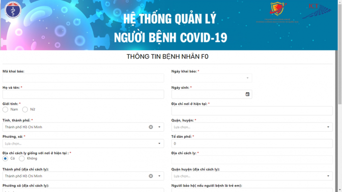 Thông tin bệnh nhân F0