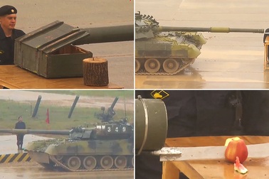 Ấn tượng kỹ thuật bổ táo, vẽ tranh chuẩn xác của xe tăng Nga