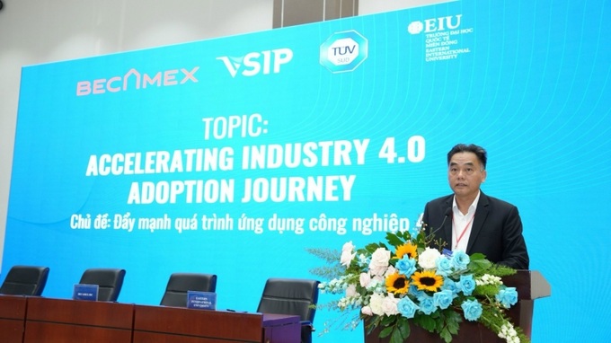Ông Nguyễn Lộc Hà - Phó Chủ tịch UBND tỉnh Bình Dương phát biểu tại Hội thảo.