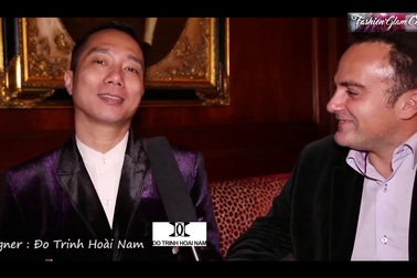 NTK Đỗ Trịnh Hoài Nam trả lời PV tại Glam Couture trong khuôn khổ Tuần lễ thời trang Paris Fashion Week - Haute Couture 2018