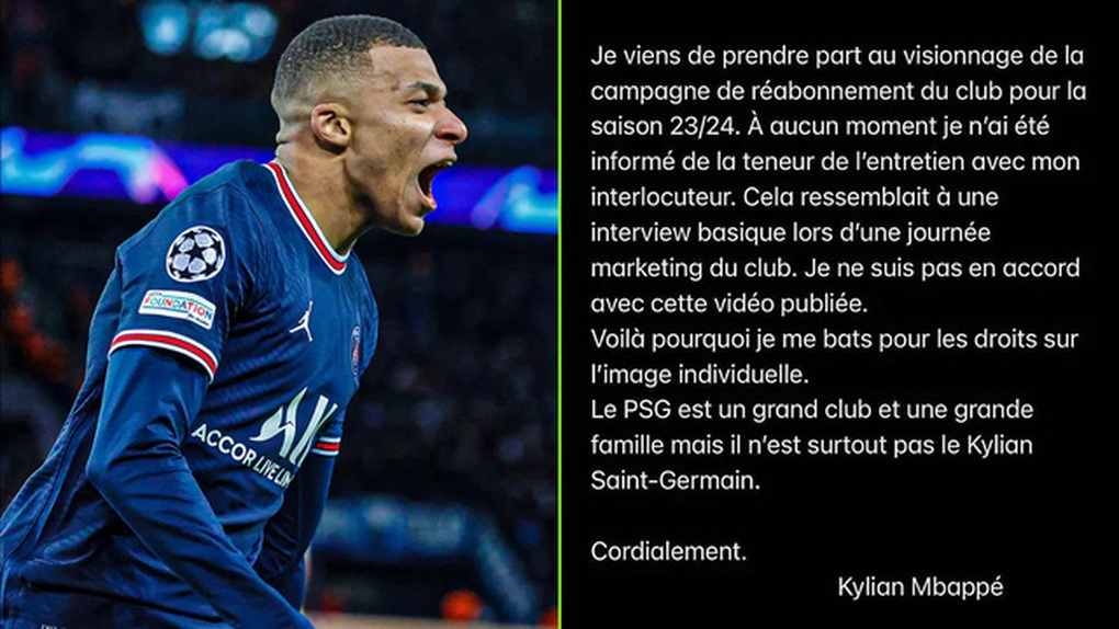 Mbappe nổi cơn thịnh nộ, công khai chỉ trích PSG - 1 Mbappe nổi cơn thịnh nộ, công khai chỉ trích PSG - 1