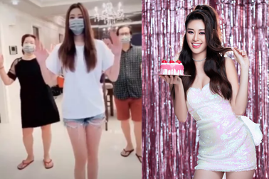Hoa hậu Khánh Vân và bố mẹ nhảy theo “Ghen cô Vy” đang gây “sốt” toàn cầu