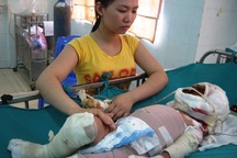 Bé Vũ Quốc Linh đã trở về gia đình   