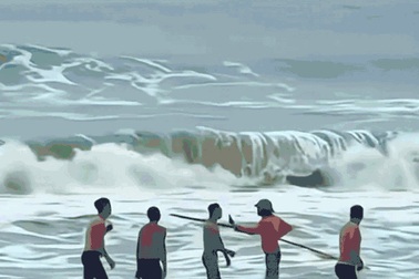 Xôn xao clip nhân viên bảo vệ bãi biển Cửa Lò ngăn du khách tắm