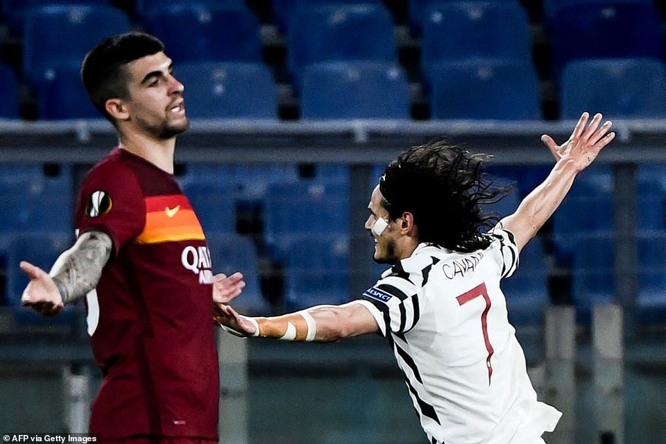 Man Utd thua AS Roma trong ngày Cavani lập cú đúp - 1 Man Utd thua AS Roma trong ngày Cavani lập cú đúp - 1