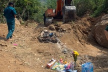 Hài cốt liệt sỹ cùng nhiều di vật phát lộ trên đoạn đường vào rẫy