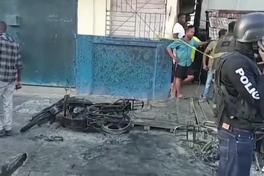 Hiện trường vụ nổ xe bồn ở Haiti