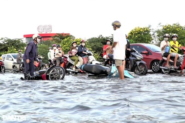 Người Cần Thơ "ngụp lặn" với triều cường, nước lớn