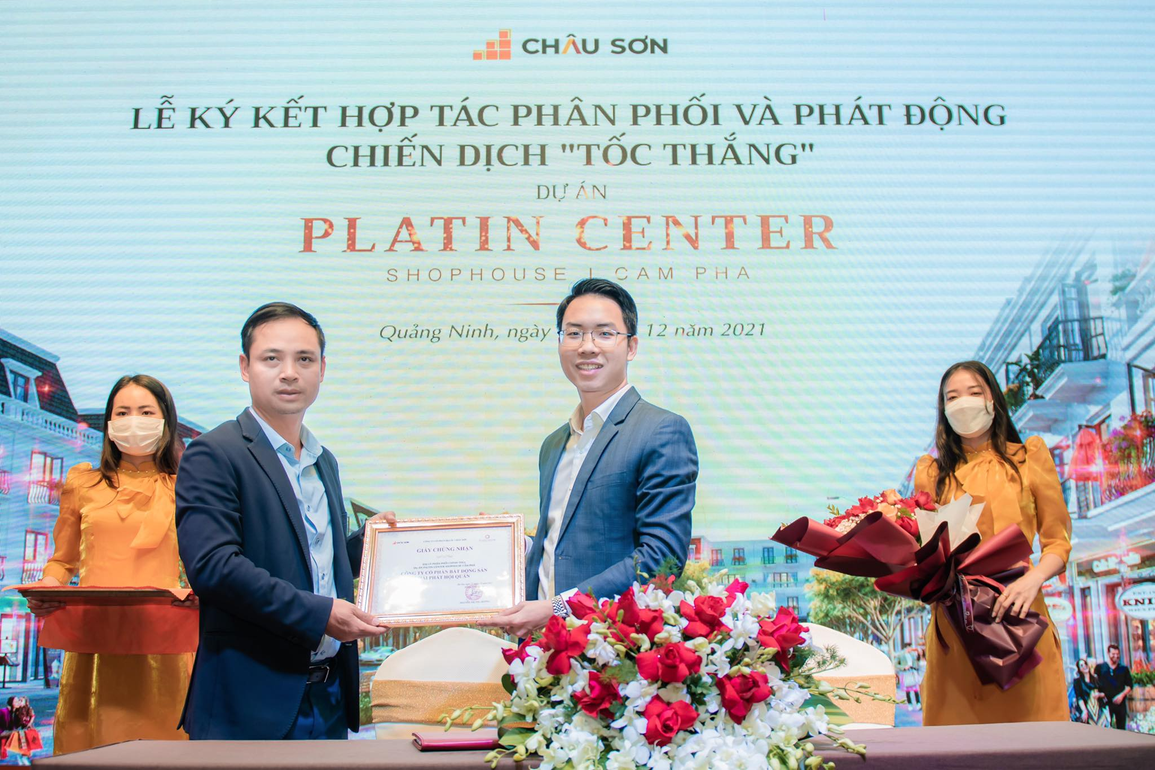 Địa ốc Châu Sơn ký kết với 3 đại lý phân phối Platin Center Shophouse Cẩm Phả - 1 Địa ốc Châu Sơn ký kết với 3 đại lý phân phối Platin Center Shophouse Cẩm Phả - 1