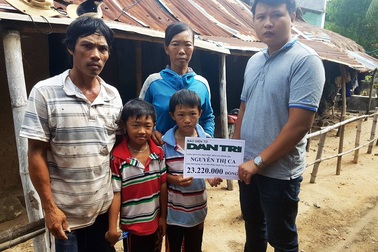 Bạn đọc giúp đỡ gia đình chị Nguyễn Thị Ca gần 40 triệu đồng