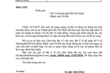Bộ Y tế xác minh ca sinh con tại nhà "thuận theo tự nhiên" bị tử vong